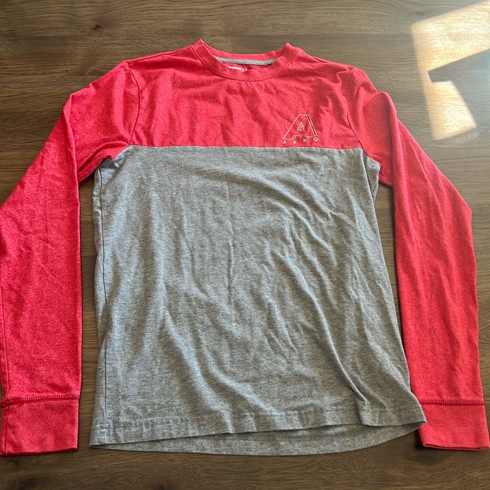 Aeropostale Red & Grey long sleeve shirt Men’s XS